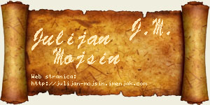 Julijan Mojsin vizit kartica